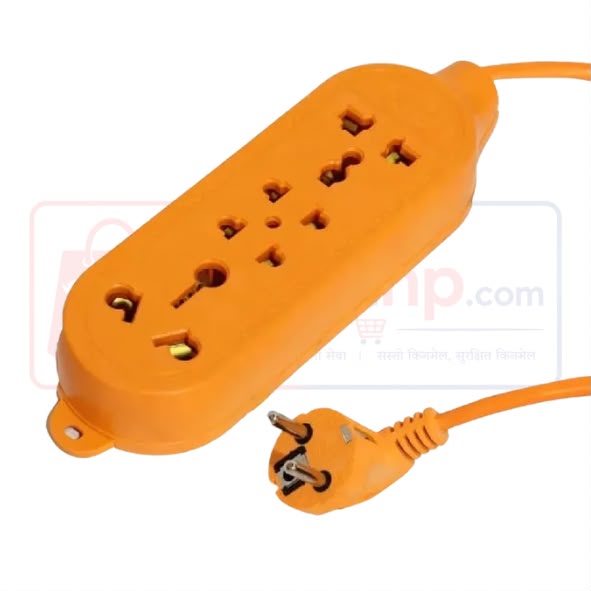 6 Socket Extension Board with Long Cable – Multi Plug Power