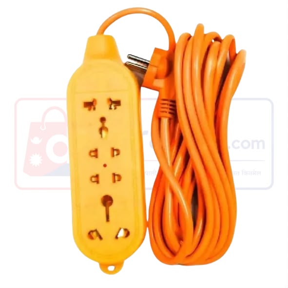 6 Socket Extension Board with Long Cable – Multi Plug Power